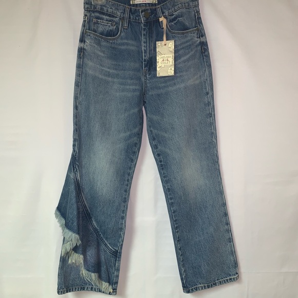 Chelsea & Violet Jeans Side Ruffle High Rise - Picture 2 of 6